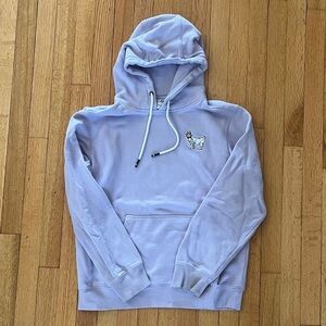 Lavender Hoodie with Embroidered Detail